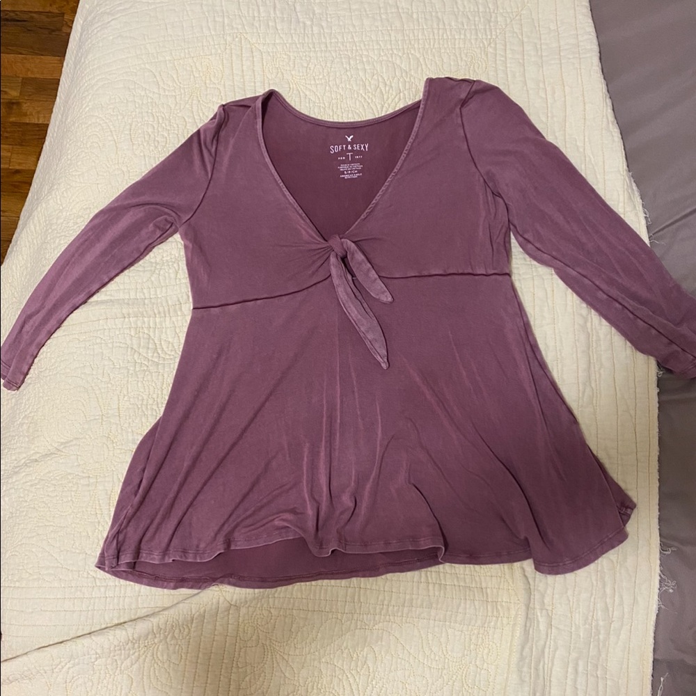 Soft & Sexy American Eagle Tie Top